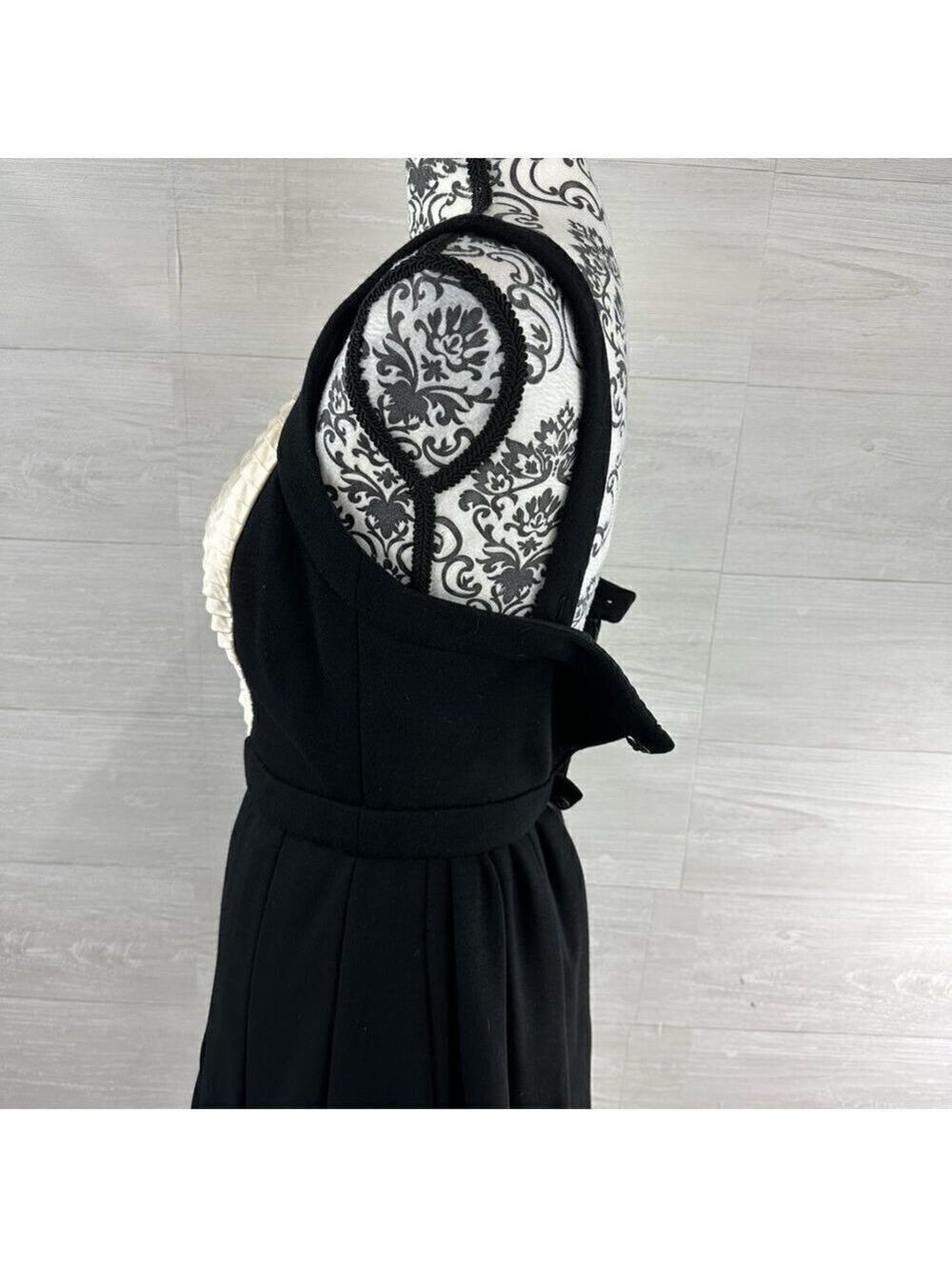 Chanel Pleated Fit & Flare Wool Knee Length Dress - Picture 7 of 14